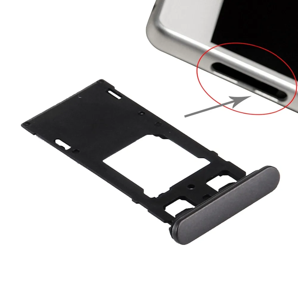 SIM Card Tray + Micro SD / SIM Card Tray + Card Slot Port Dust Plug for Sony Xperia X
SIM Card Tray + Micro SD / SIM Card Tray + Card Slot Port Dust Plug for Sony Xperia X