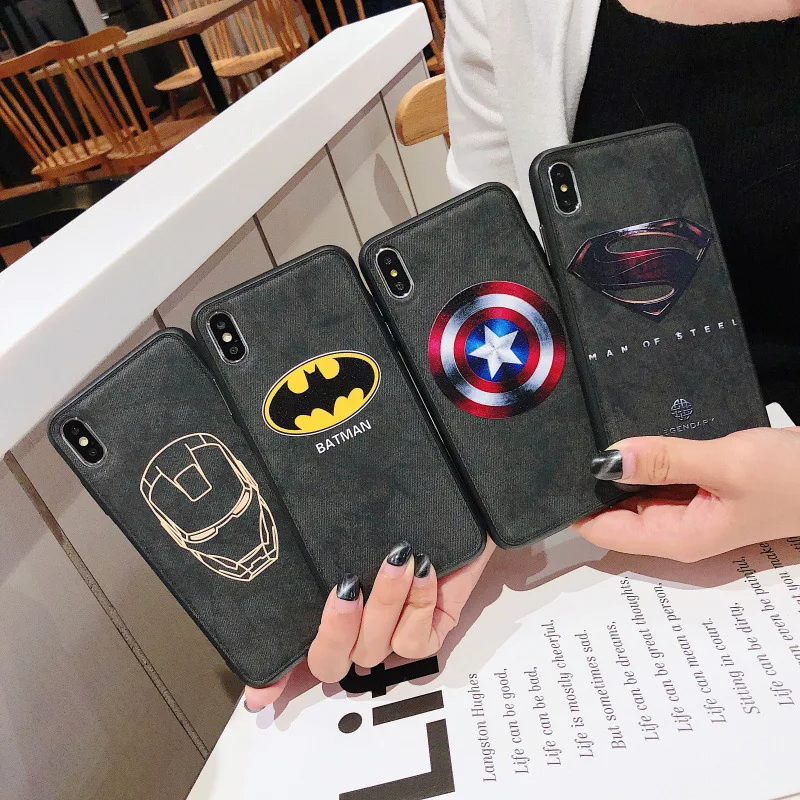 JAMULAR Phone Case For iPhone XS MAX XR 7 8 6 6s Plus Superman Batman Iron Man Soft Back Cover For iPhone X Cloth Textile Shell
JAMULAR Phone Case For iPhone XS MAX XR 7 8 6 6s Plus Superman Batman Iron Man Soft Back Cover For iPhone X Cloth Textile Shell
