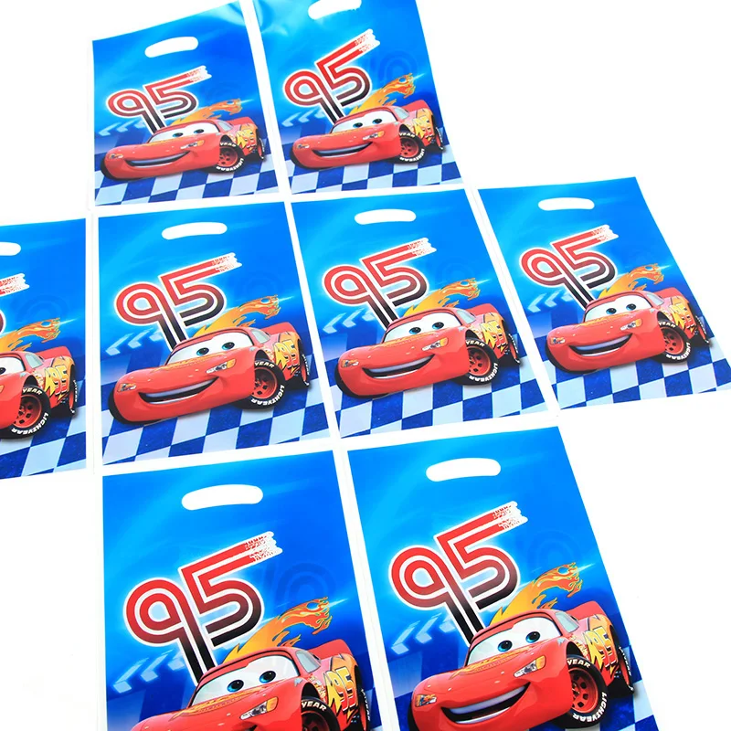 

10Pcs/lot Gift Bag Cartoon Cars Theme Party Plastic Loot Bag children boy kids Birthday Party Favors Supplies Souvenir