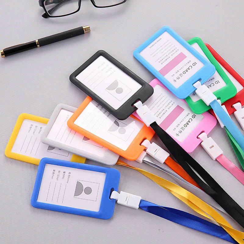 1pcs name card Credit Card Holders Women Men PU Bank Card Neck Strap Card Bus ID holder students Identity badge with lanyard
1pcs name card Credit Card Holders Women Men PU Bank Card Neck Strap Card Bus ID holder students Identity badge with lanyard