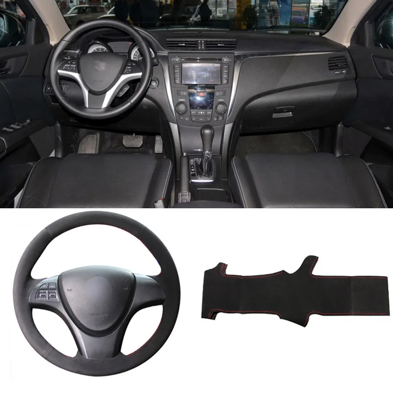 Brand New DIY Sewing-on PU Leather Black Suede Steering Wheel Cover Exact Fit For Suzuki kizashi 2010
Brand New DIY Sewing-on PU Leather Black Suede Steering Wheel Cover Exact Fit For Suzuki kizashi 2010