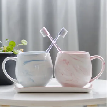 Ceramic mug Couple suit Pair of toothbrush cups Toiletries Blue and pink Send a friend gift
Ceramic mug Couple suit Pair of toothbrush cups Toiletries Blue and pink Send a friend gift