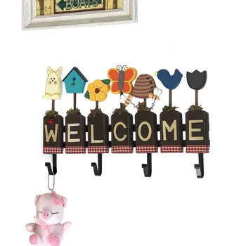 Wooden WELCOME Letter Hook Animal Welcome Wall Key Decorative Hooks Home Decor Crafts Living Room Clothes Rack Hat Bag Holder
Wooden WELCOME Letter Hook Animal Welcome Wall Key Decorative Hooks Home Decor Crafts Living Room Clothes Rack Hat Bag Holder