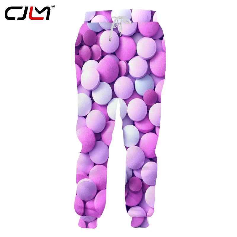

CJLM Fashion Man Sweatpants 3D Medicine Sugar Funny Streetwear Mens Pants Whole body printing Oversized
