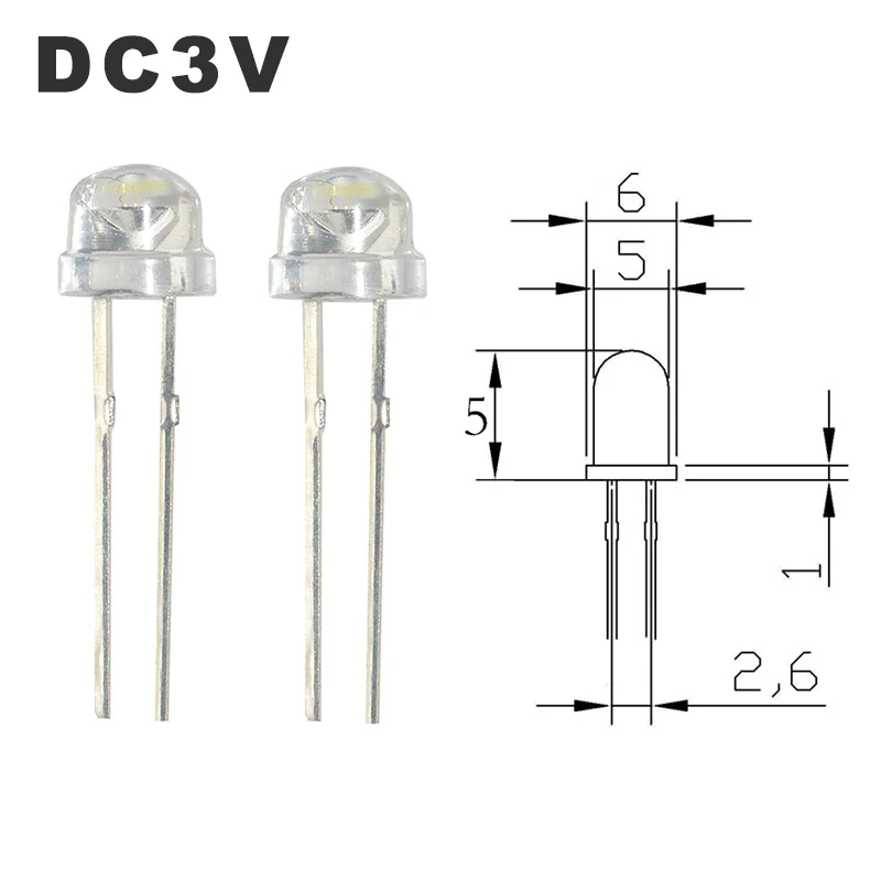 50pcs/Lot High Brightness Straw Hat LED Light-emitting Diode Light Bead 5mm DC3V Emitting Diodes (LEDs) Connector Head And Cable
50pcs/Lot High Brightness Straw Hat LED Light-emitting Diode Light Bead 5mm DC3V Emitting Diodes (LEDs) Connector Head And Cable