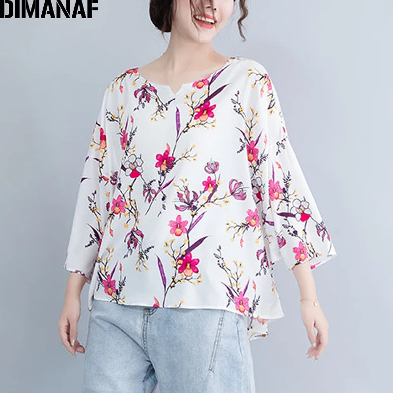 DIMANAF Plus Size Women Blouse Shirts Summer Elegant Lady Tops Tees Big Size Batwing Loose Floral Print Female Clothes 5XL 6XL
DIMANAF Plus Size Women Blouse Shirts Summer Elegant Lady Tops Tees Big Size Batwing Loose Floral Print Female Clothes 5XL 6XL