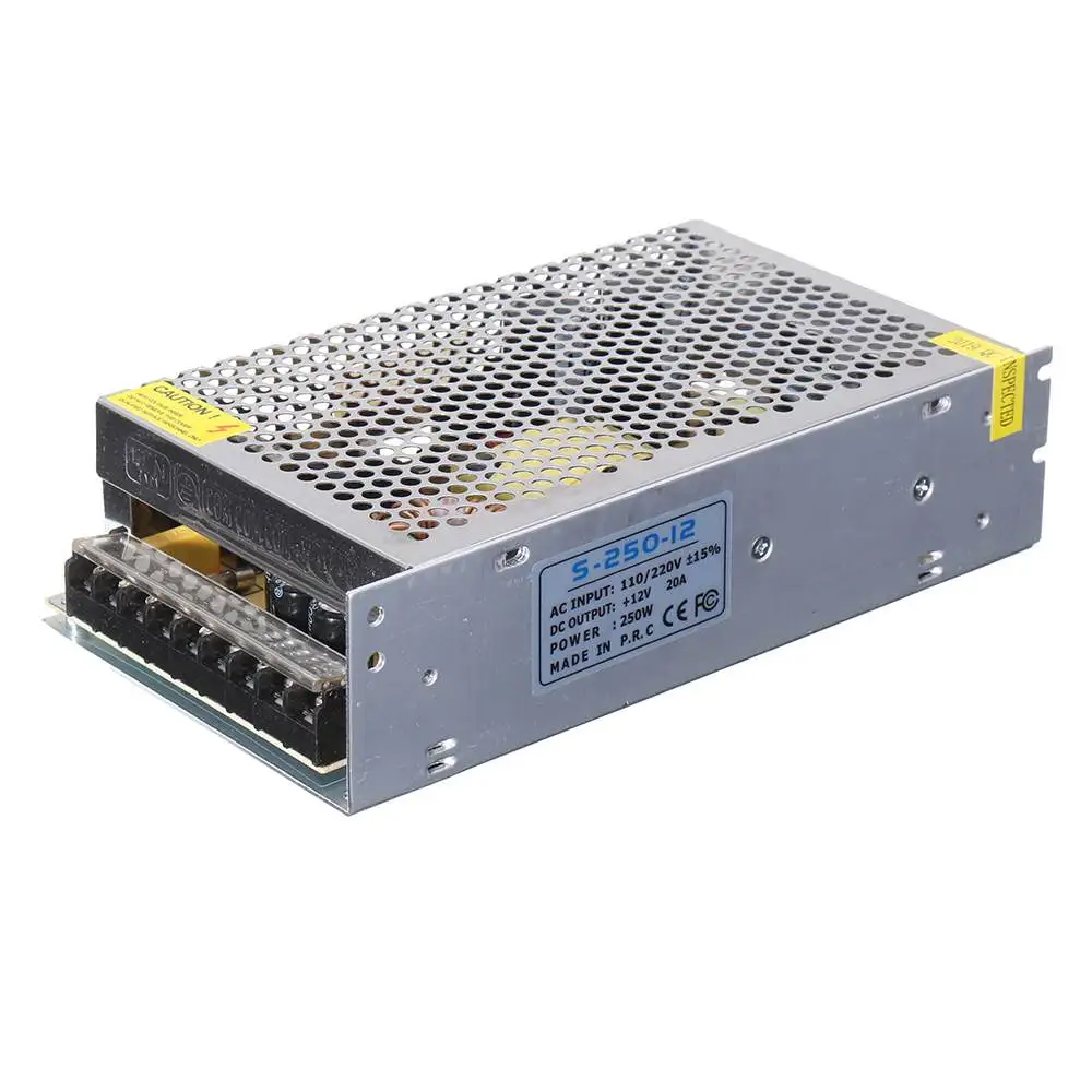 12V Lighting Transformer 20A Switching Power Supply 250W LED Driver Adapter for LED Strip Light 110/220V
12V Lighting Transformer 20A Switching Power Supply 250W LED Driver Adapter for LED Strip Light 110/220V