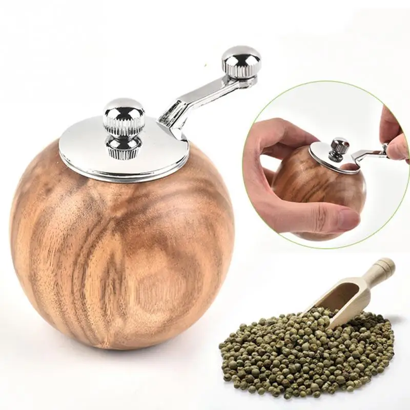 Classical Round Wood Pepper Spice Mill Grinder Adjustable Ceramic Grinder Handheld Seasoning Mills Grinder Cooking BBQ Tools
Classical Round Wood Pepper Spice Mill Grinder Adjustable Ceramic Grinder Handheld Seasoning Mills Grinder Cooking BBQ Tools
