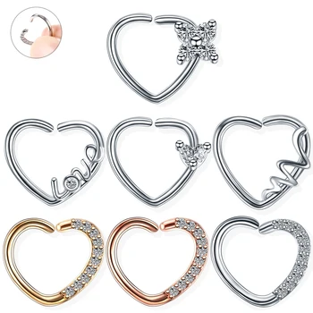 1PC Ear Lobe Daith Helix Tragus Cartilage Rook Piercings Hoop Heart Shape Nose Hoop Rings 16G Conch Earrings Piercing Jewelry
1PC Ear Lobe Daith Helix Tragus Cartilage Rook Piercings Hoop Heart Shape Nose Hoop Rings 16G Conch Earrings Piercing Jewelry