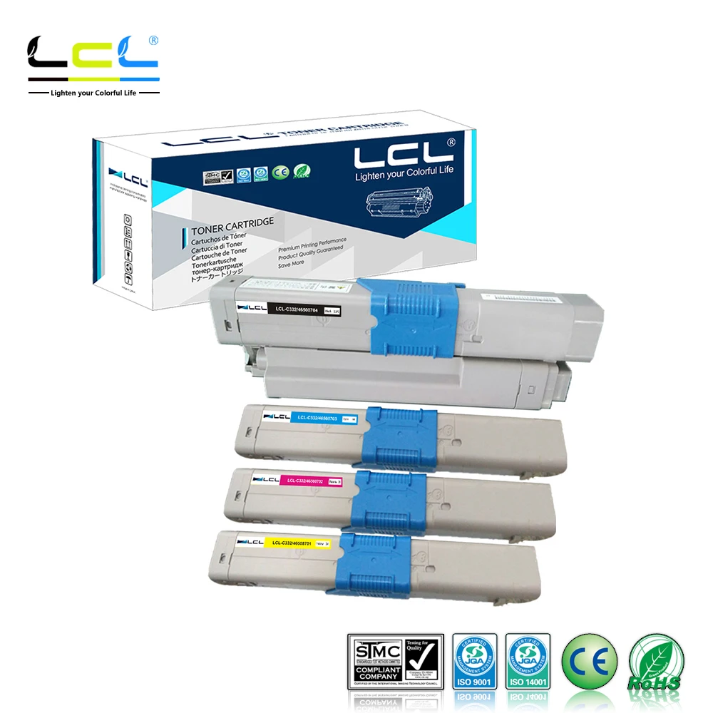 LCL C332dn C332 MC363dn 46508701 46508702 46508703 46508704 (4pk KCMY) Toner Cartridge Compatible for OKI MC363dn C332dn
LCL C332dn C332 MC363dn 46508701 46508702 46508703 46508704 (4pk KCMY) Toner Cartridge Compatible for OKI MC363dn C332dn