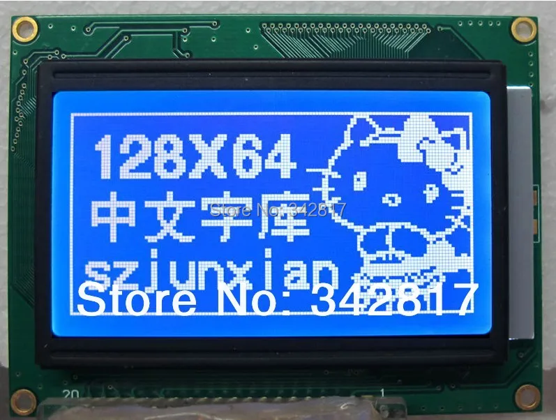 5V WG12864 128x64 75mm x 52.7mm Dots Graphic Blue Color Backlight LCD Display module KS0107 KS0108 Compatible Controller New
5V WG12864 128x64 75mm x 52.7mm Dots Graphic Blue Color Backlight LCD Display module KS0107 KS0108 Compatible Controller New