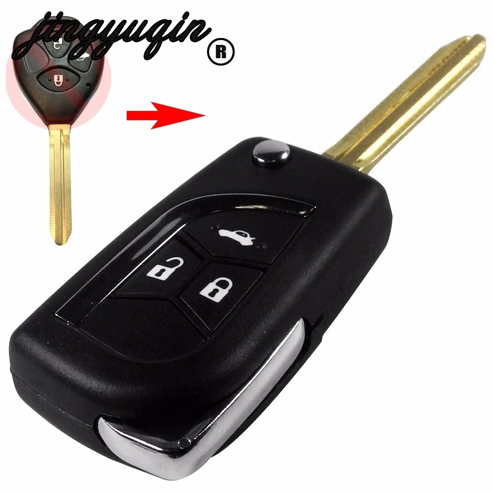 jingyuqin 3 Buttons Modified folding toy43 Remote Key Shell Case For Toyota RAV4 Yaris Venza Scion tC xA xB xd Replacement Fob
jingyuqin 3 Buttons Modified folding toy43 Remote Key Shell Case For Toyota RAV4 Yaris Venza Scion tC xA xB xd Replacement Fob