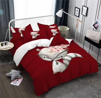 Lovely Cartoon Squirrel Print Bedding Set Animal Head With Pink Rose Duvet Cover Set Kids Girls Bedclothes Pillowcase Home Decor
Lovely Cartoon Squirrel Print Bedding Set Animal Head With Pink Rose Duvet Cover Set Kids Girls Bedclothes Pillowcase Home Decor