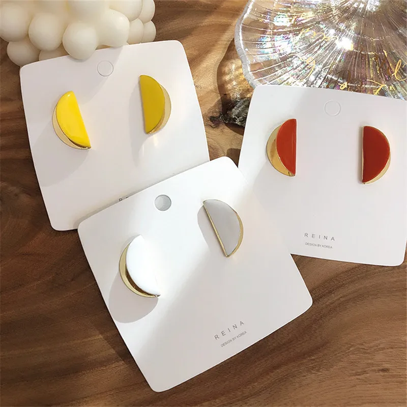 2019 New Korean Popular Semicircle Geometric Colorful Drop Glaze Stud Earrings For Women Fashion Shiny Pendientes Mujer Jewelry
2019 New Korean Popular Semicircle Geometric Colorful Drop Glaze Stud Earrings For Women Fashion Shiny Pendientes Mujer Jewelry