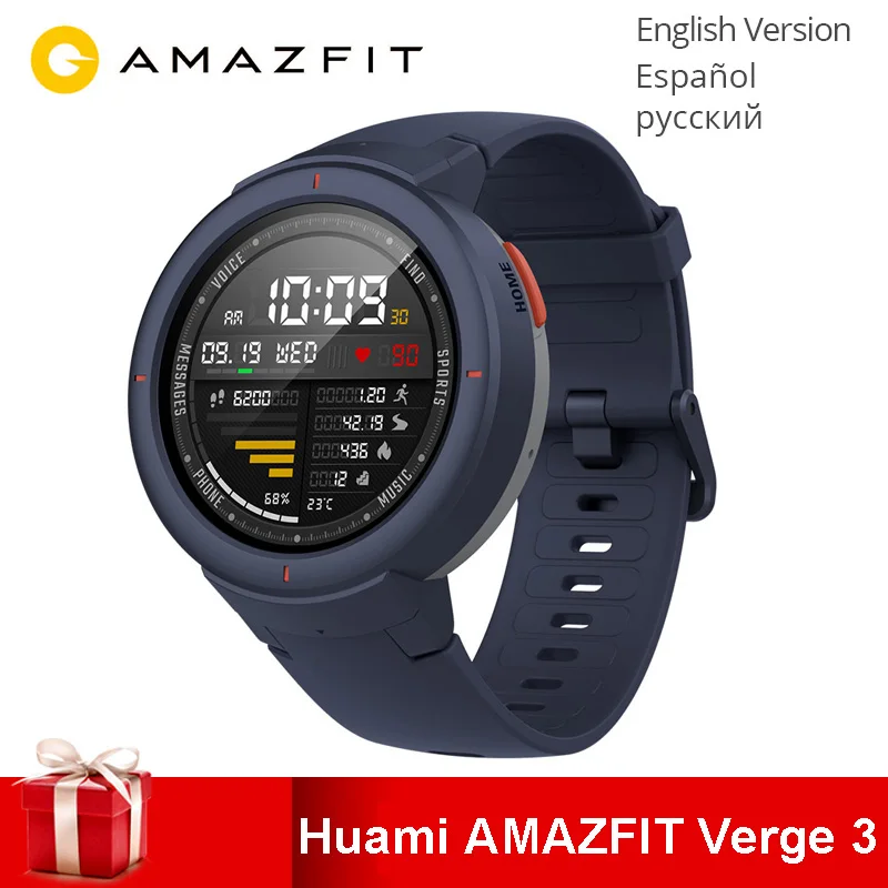 Global Version Huami AMAZFIT Verge 3 GPS Smart Watch IP68 AMOLED Screen Answer Calls Smartwatch Multi Sports for xiaomi
Global Version Huami AMAZFIT Verge 3 GPS Smart Watch IP68 AMOLED Screen Answer Calls Smartwatch Multi Sports for xiaomi