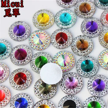 Micui 100pcs 12mm Double color Rhinestones Round Resin Rhinestone Crystal Stone beads flatback For DIY Wedding Decoration ZZ495
Micui 100pcs 12mm Double color Rhinestones Round Resin Rhinestone Crystal Stone beads flatback For DIY Wedding Decoration ZZ495