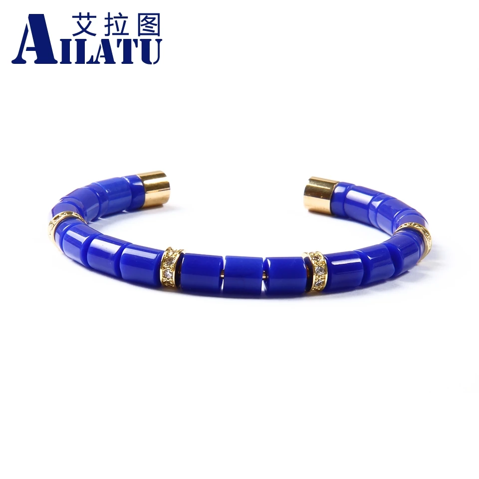 Ailatu Wholesale 10pcs/lot New Arrival Blue, Red and Sky Blue Beads Titanium Stainless Steel Cz Bangle Cool Men Fashion Jewelry
Ailatu Wholesale 10pcs/lot New Arrival Blue, Red and Sky Blue Beads Titanium Stainless Steel Cz Bangle Cool Men Fashion Jewelry
