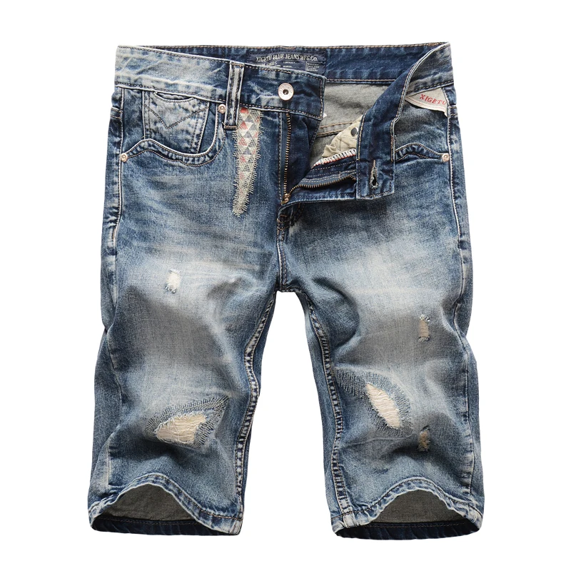 Summer Fashion Men Short Jeans Blue Color White Washed Patchwork Ripped Jeans Men Denim Shorts Streetwear Hip Hop Jeans Shorts
Summer Fashion Men Short Jeans Blue Color White Washed Patchwork Ripped Jeans Men Denim Shorts Streetwear Hip Hop Jeans Shorts