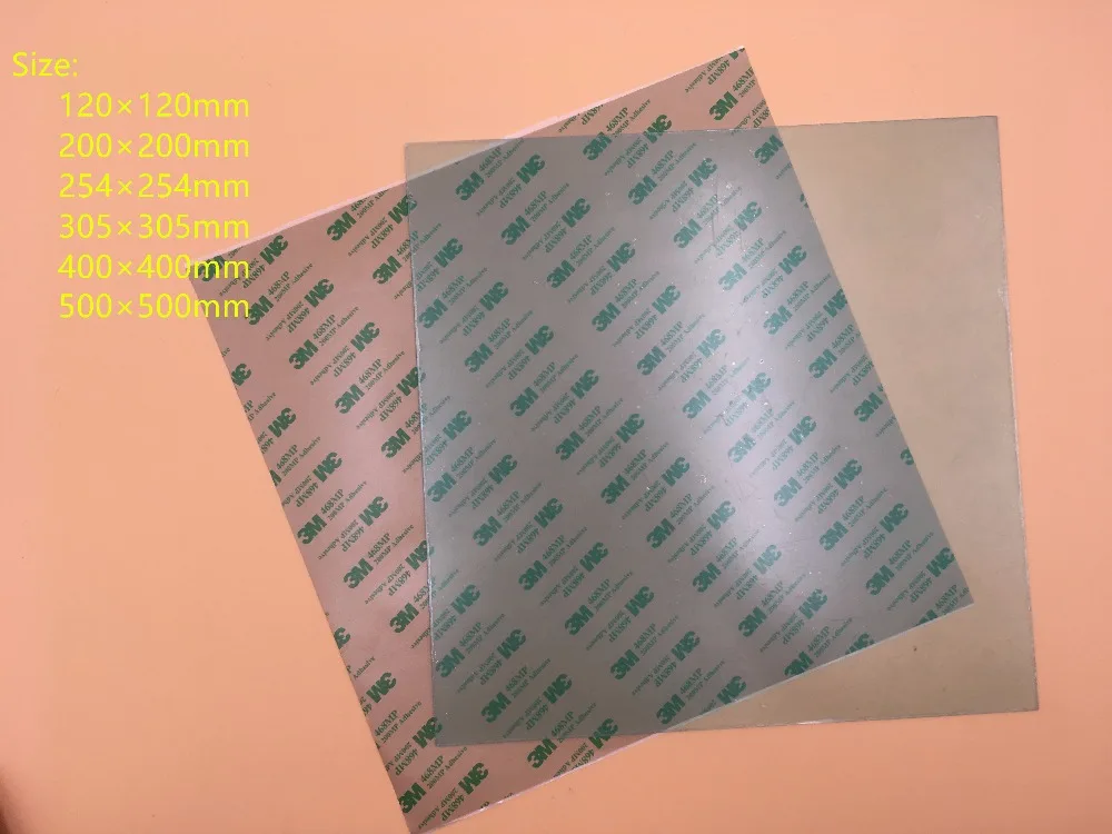 2pcs*PEI Sheet 3D Printing Build Surface with 3M 468MP Adhesive Tape Polyetherimide
2pcs*PEI Sheet 3D Printing Build Surface with 3M 468MP Adhesive Tape Polyetherimide