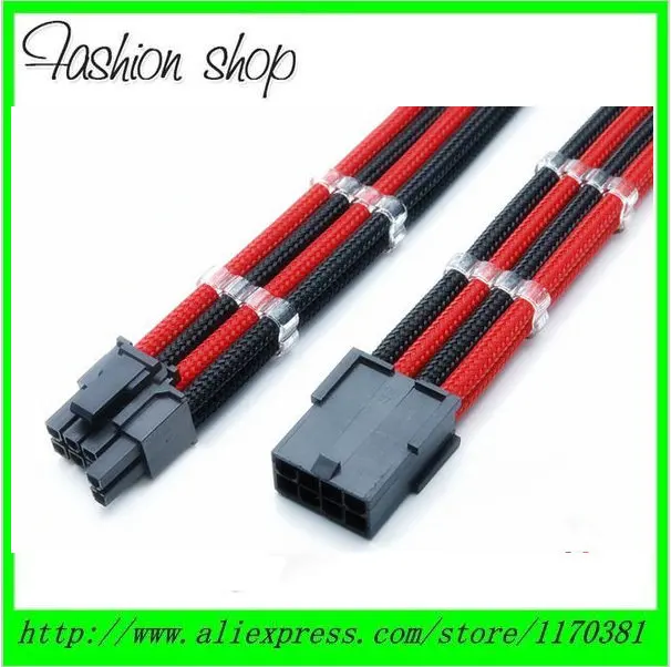 12" Single Sleeved Black & Red PCI-E GPU 8 Pin to 6+2 Pin PCI-E Power Extension Cable + 2PCS Cable Comb
12" Single Sleeved Black & Red PCI-E GPU 8 Pin to 6+2 Pin PCI-E Power Extension Cable + 2PCS Cable Comb