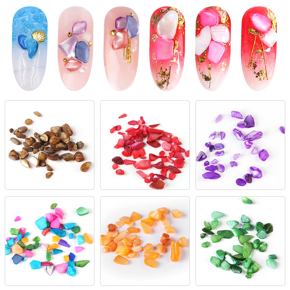 12 Colors Natural Light Nail Seashell Slices Particle Crushed Shell Charm Manicure Nail Art Glitter Decoration Tools Stone Decor
12 Colors Natural Light Nail Seashell Slices Particle Crushed Shell Charm Manicure Nail Art Glitter Decoration Tools Stone Decor