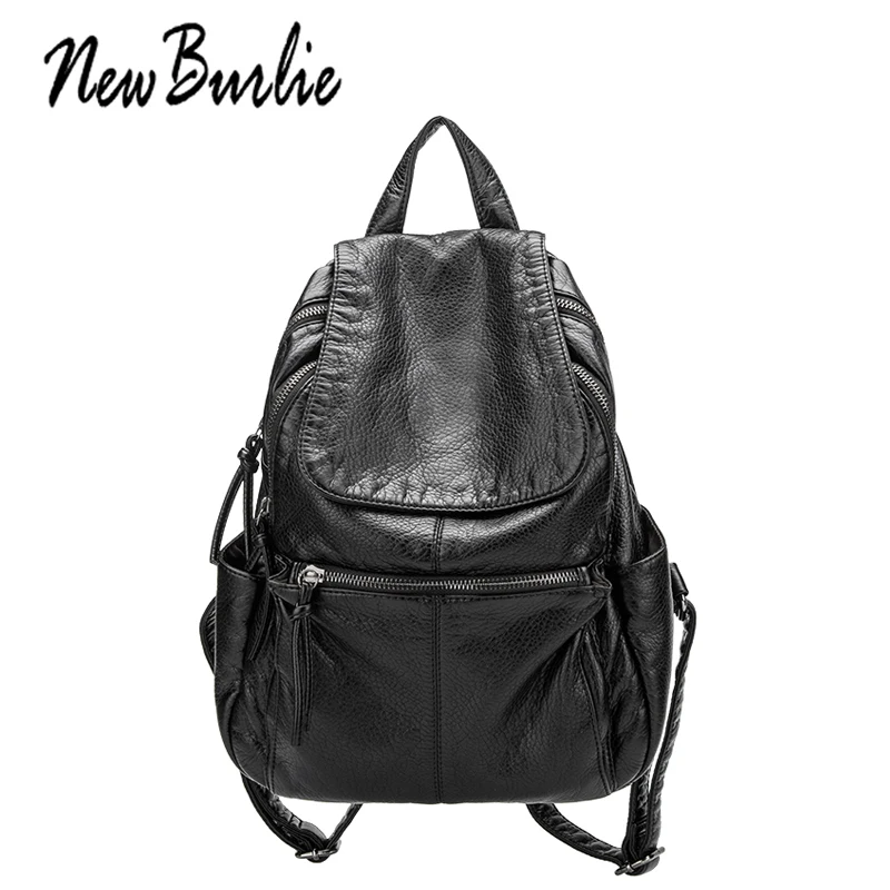 Новые модные женские рюкзаки Burlie из мягкой потертой кожи повседневные сумки