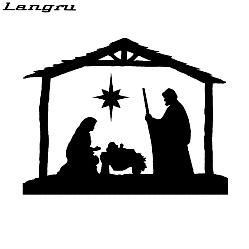 Langru Nativity Scene Christmas Wall Fashion Car Styling Funny Sticker Vinyl Decal Window Jdm | Автомобили и мотоциклы