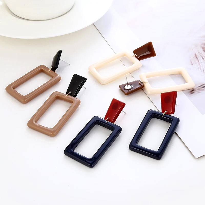 Classic Square Acrylic Fashion Earrings Creative Geometric Personality Bohemian Style For Women Accessories New Products2019
Classic Square Acrylic Fashion Earrings Creative Geometric Personality Bohemian Style For Women Accessories New Products2019