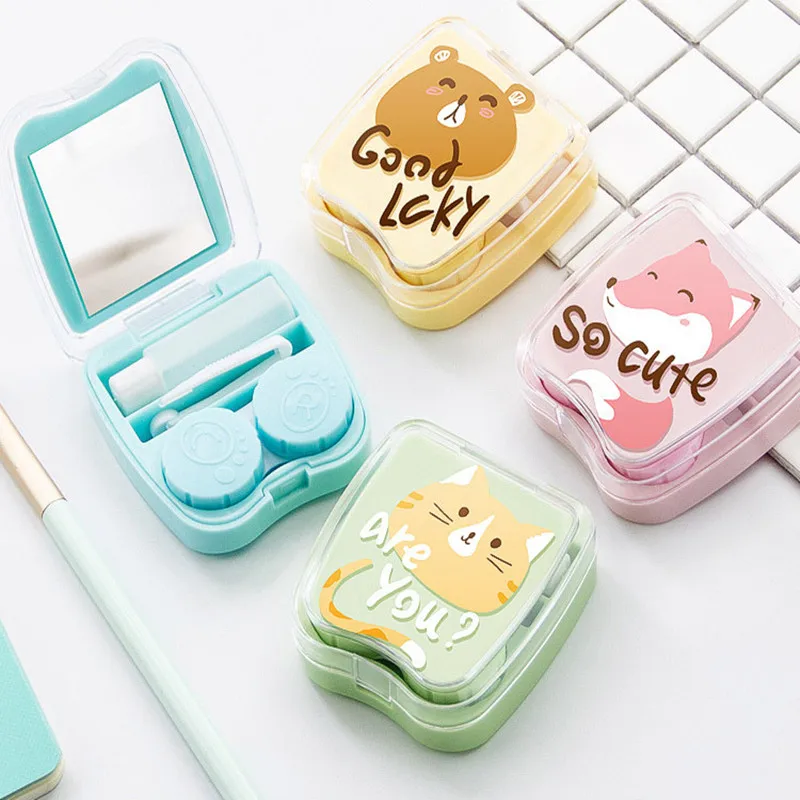 Cartoon Lens Container With Mirror Portable Cute Contact Lens Case Square Women Contact Lens Container Case
Cartoon Lens Container With Mirror Portable Cute Contact Lens Case Square Women Contact Lens Container Case