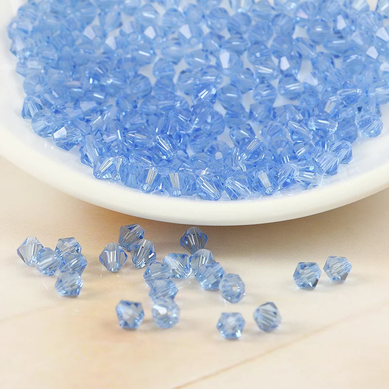 

K9 Crystal 5301# Grade AAAA light sapphire color 3mm 4mm 5mm 6mm 8mm glass Bicone Beads