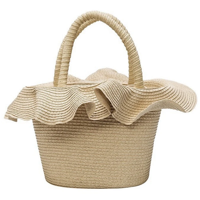 Ins Wind Lace Basket Straw Bag Seaside Holiday Handbag Female Summer Travel Braided Hat Bag
Ins Wind Lace Basket Straw Bag Seaside Holiday Handbag Female Summer Travel Braided Hat Bag