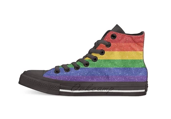Glitter Rainbow Pride Flag Design breathable Casual High Top lace-up Canvas shoes sneakers For Drop shipping
Glitter Rainbow Pride Flag Design breathable Casual High Top lace-up Canvas shoes sneakers For Drop shipping