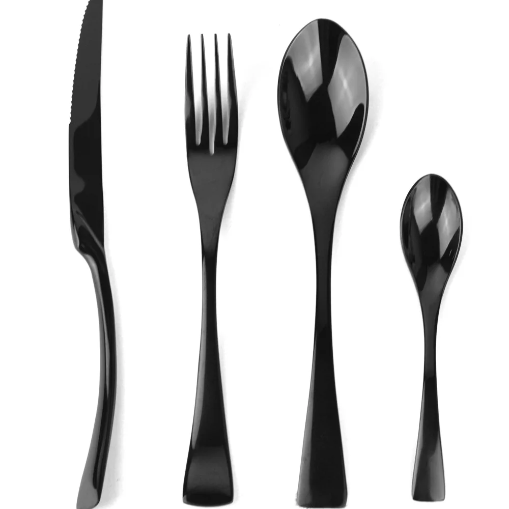 KuBac Hommi 24Pcs Black Rose Cutlery Set Stainless Steel Tableware Sets Fork Steak Knife Dinnerware Set Drop Shipping
KuBac Hommi 24Pcs Black Rose Cutlery Set Stainless Steel Tableware Sets Fork Steak Knife Dinnerware Set Drop Shipping
