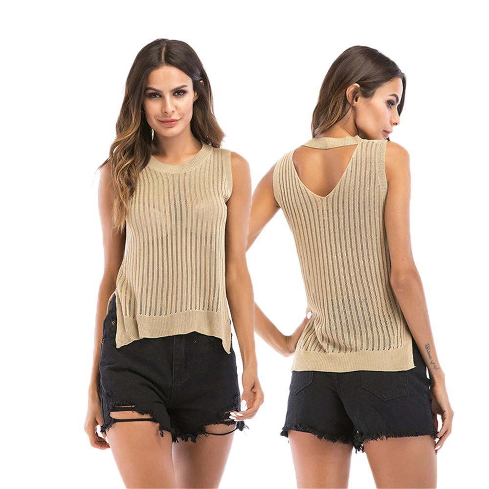 Louyebouho Women Summer Casual Knitted Tank Top Solid Color Vest Ladies Fashion Sleeveless Split T Shirt Beach Tee Tops Clothing
Louyebouho Women Summer Casual Knitted Tank Top Solid Color Vest Ladies Fashion Sleeveless Split T Shirt Beach Tee Tops Clothing