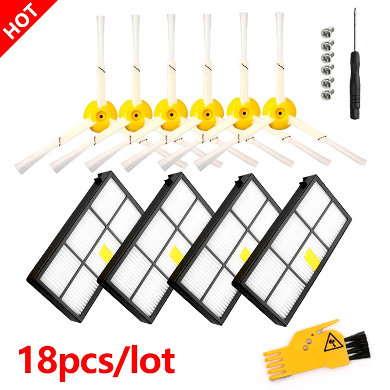 for iRobot Roomba Accessories filter 980 990 900 896 886 870 865 866 800 side brush Brushes HEPA Vacuum Cleaner Spare Part 
for iRobot Roomba Accessories filter 980 990 900 896 886 870 865 866 800 side brush Brushes HEPA Vacuum Cleaner Spare Part