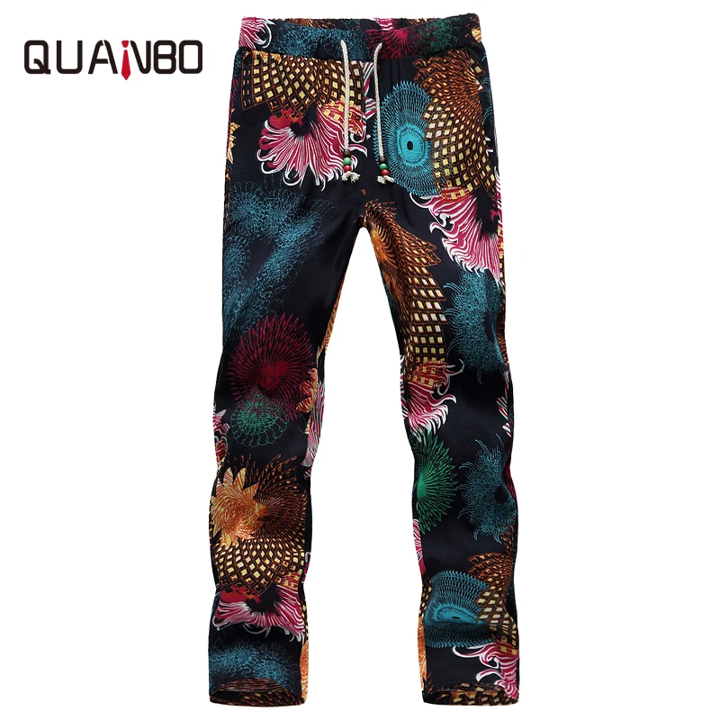 QUANBO new 2018 summer thin section pants Men's Chinese style nine points trousers Loose elastic waist linen harem pants
QUANBO new 2018 summer thin section pants Men's Chinese style nine points trousers Loose elastic waist linen harem pants