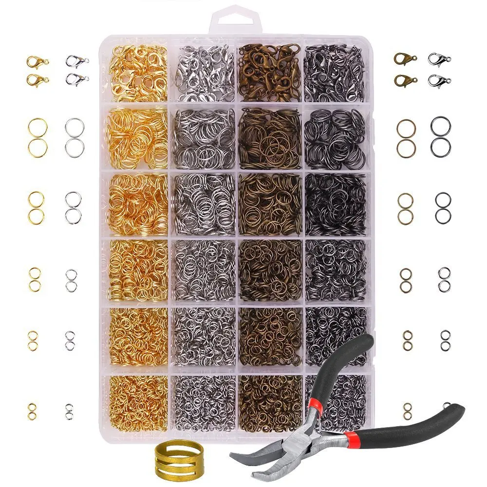 3142 Pieces Jewelry Making Kit with Open Jump Rings Lobster Clasps Open Ring Bent Chain Plier Jewelry Making Accessories
3142 Pieces Jewelry Making Kit with Open Jump Rings Lobster Clasps Open Ring Bent Chain Plier Jewelry Making Accessories
