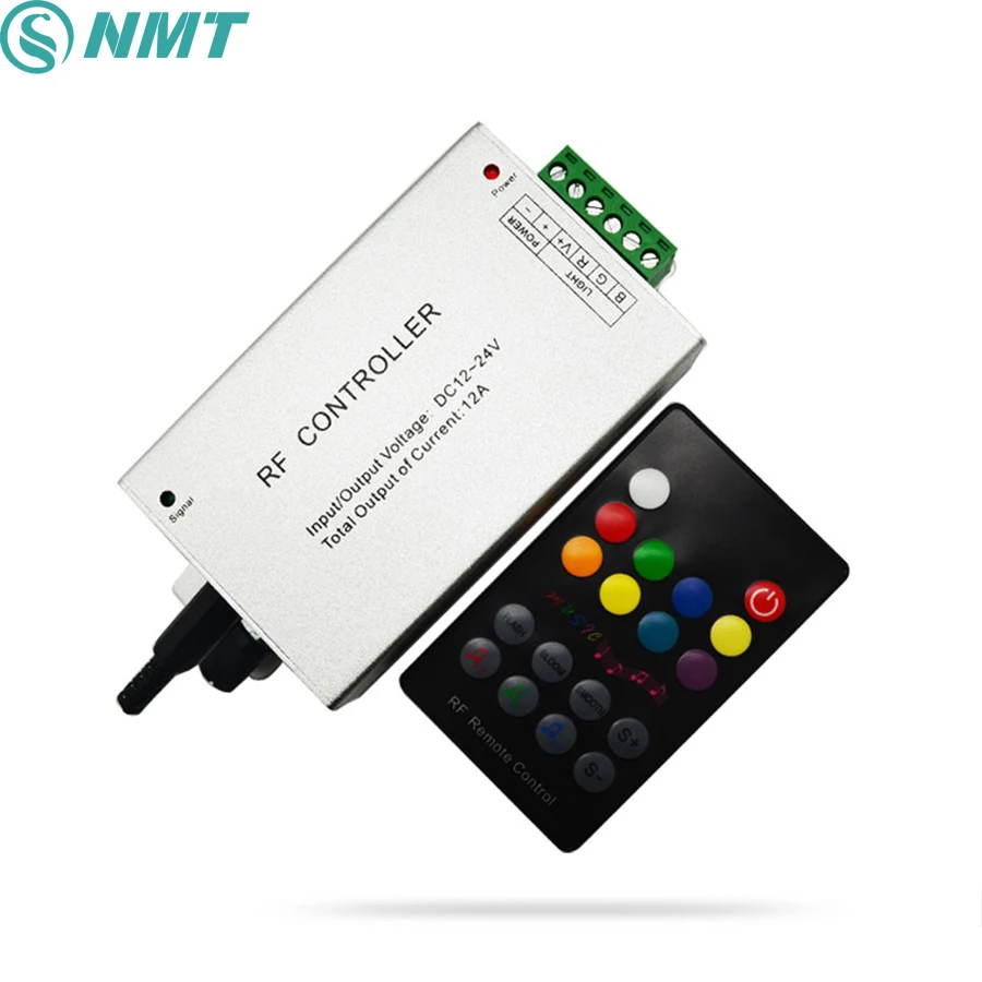 18 Key RGB LED Music Controller DC12V 24V Audio Sound 3 Channel*4A 12A RF 433.92mhz Wireless Remote to Control Strip Light
18 Key RGB LED Music Controller DC12V 24V Audio Sound 3 Channel*4A 12A RF 433.92mhz Wireless Remote to Control Strip Light