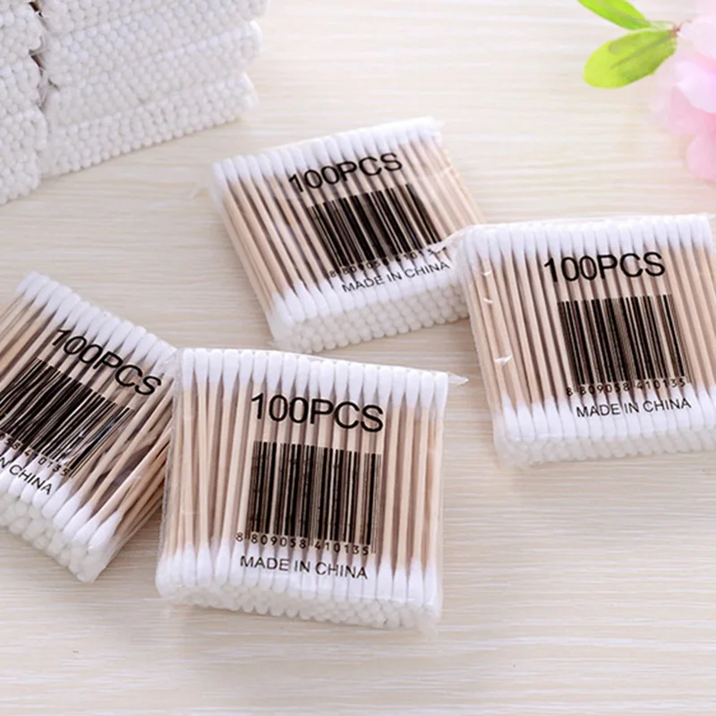 100Pcs/bag Disposable Cotton Swabs Double Head Cotton Buds Cotton Tipped Applicator For Beauty Makeup Nose Ears Cleaning
100Pcs/bag Disposable Cotton Swabs Double Head Cotton Buds Cotton Tipped Applicator For Beauty Makeup Nose Ears Cleaning