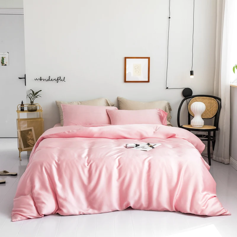 Luxury Tencel Satin Green White Purple Grey Pink Blue Bedding Set Queen King Size Duvet Cover Bed Sheet Pillowcase Solid Color
Luxury Tencel Satin Green White Purple Grey Pink Blue Bedding Set Queen King Size Duvet Cover Bed Sheet Pillowcase Solid Color
