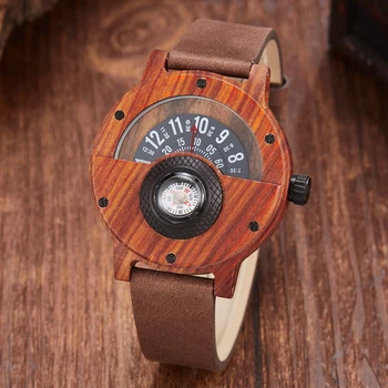 Creative Wooden Watch Men Wrist Watches Real Solid Natural Walnut Wood Watches Rosewood Male Turntable Compass Wristwatch Clock
Creative Wooden Watch Men Wrist Watches Real Solid Natural Walnut Wood Watches Rosewood Male Turntable Compass Wristwatch Clock