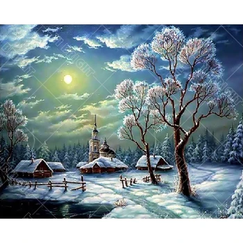 Winter scenery full laid diamond painting embroidery Christmas snowy Night landscape beads cross stitch kit home decoration YD
Winter scenery full laid diamond painting embroidery Christmas snowy Night landscape beads cross stitch kit home decoration YD