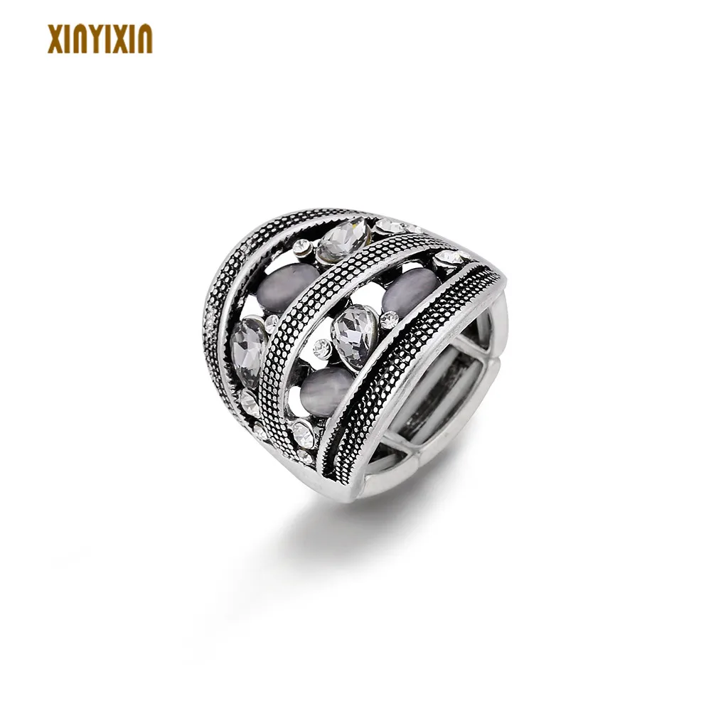One-size Ancient Silver Ring With Opal Stone Elastic Adjustable Ethinc Ring For women Vintage finger Jewelry 2019 Fashion Gift
One-size Ancient Silver Ring With Opal Stone Elastic Adjustable Ethinc Ring For women Vintage finger Jewelry 2019 Fashion Gift