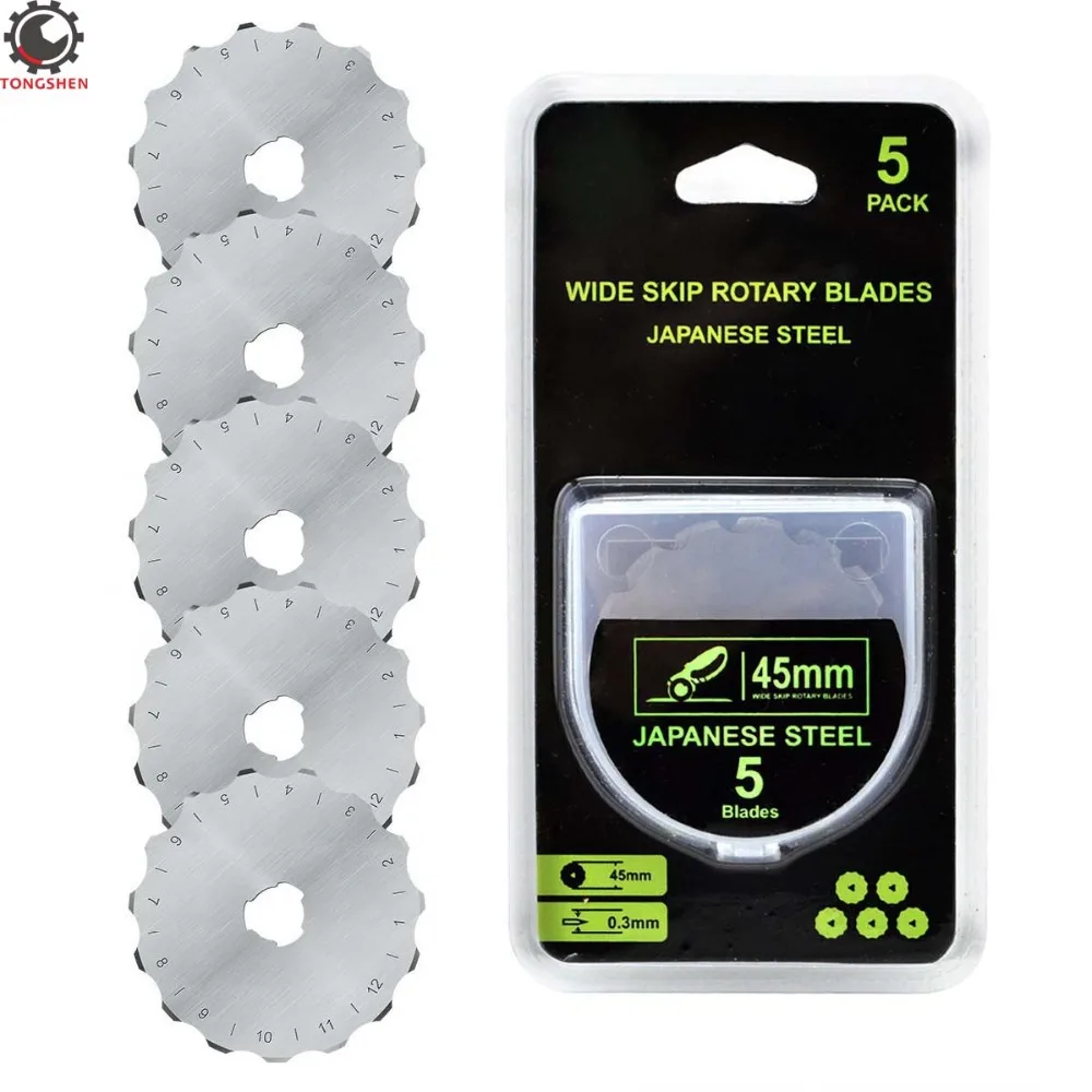 5Pcs 45 mm Rotary Crochet Edge Skip Blades for crochet edge projects fleece and scrapbooking Cutter Blade | Дом и сад