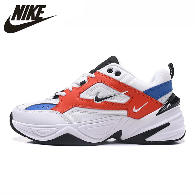

Nike Air Monarch The M2K Tekno Men's And Women's Running Shoes White Orange Blue AO3108-101 36-45