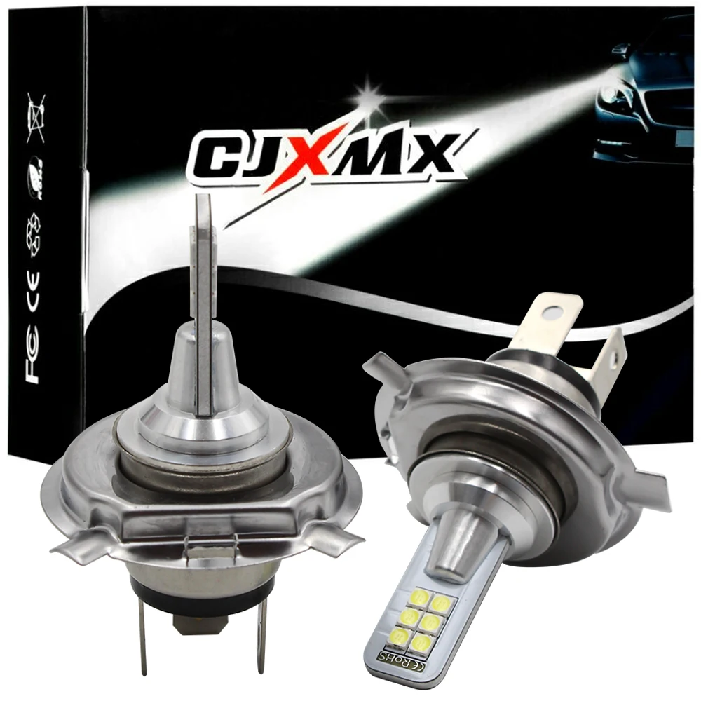 CJXMX 2Pcs H4 LED Lights 1200LM 12 3030SMD Car Fog Light Bulb 12V 6000K White Automobile Led Fog Lamp(No High/Low Beam Function)
CJXMX 2Pcs H4 LED Lights 1200LM 12 3030SMD Car Fog Light Bulb 12V 6000K White Automobile Led Fog Lamp(No High/Low Beam Function)