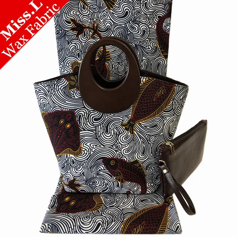 High quality african wax bag set 6 yards soft wax prints cotton fabric Fashion women's ankara wax handbag 3 pieces/set for party
High quality african wax bag set 6 yards soft wax prints cotton fabric Fashion women's ankara wax handbag 3 pieces/set for party