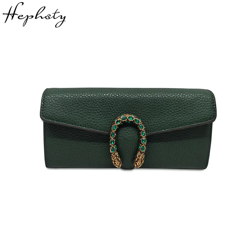 Hephsty Vintage Genuine Leather Wallet Women Gem Inlaid Cowhide Clutch Double Tiger Head Buckle Coin Purse Ladies Card Holder
Hephsty Vintage Genuine Leather Wallet Women Gem Inlaid Cowhide Clutch Double Tiger Head Buckle Coin Purse Ladies Card Holder