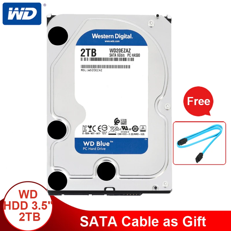 Western Digital 2TB 3.5'' WD Blue HDD Internal Hard Disk Drive Desktop 5400 RPM SATA 6Gb/s 64MB Cache Hard Drive For Computer PC
Western Digital 2TB 3.5'' WD Blue HDD Internal Hard Disk Drive Desktop 5400 RPM SATA 6Gb/s 64MB Cache Hard Drive For Computer PC
