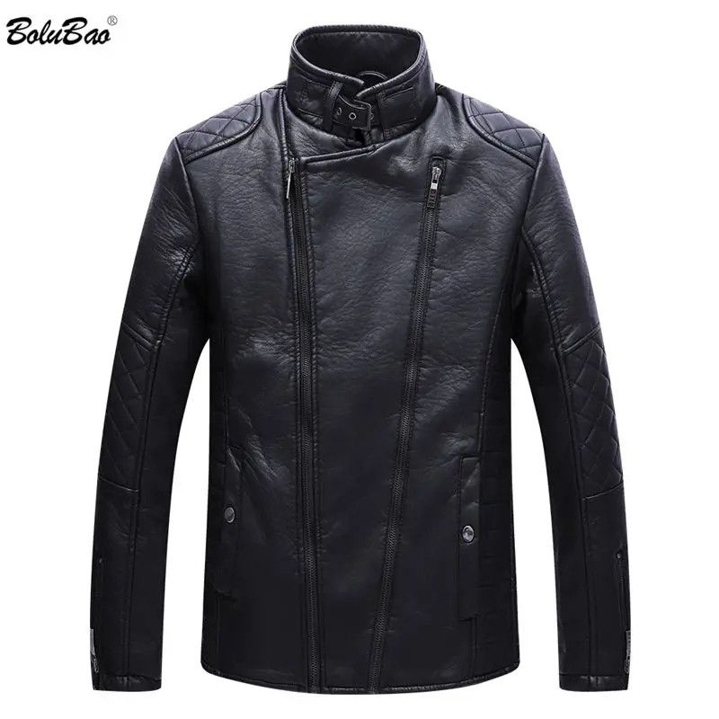 BOLUBAO Men Winter Leather Jacket Men's PU Motorcycle Style Windproof Thicken Coat Fashion Standing Collar Leather Jacket
BOLUBAO Men Winter Leather Jacket Men's PU Motorcycle Style Windproof Thicken Coat Fashion Standing Collar Leather Jacket